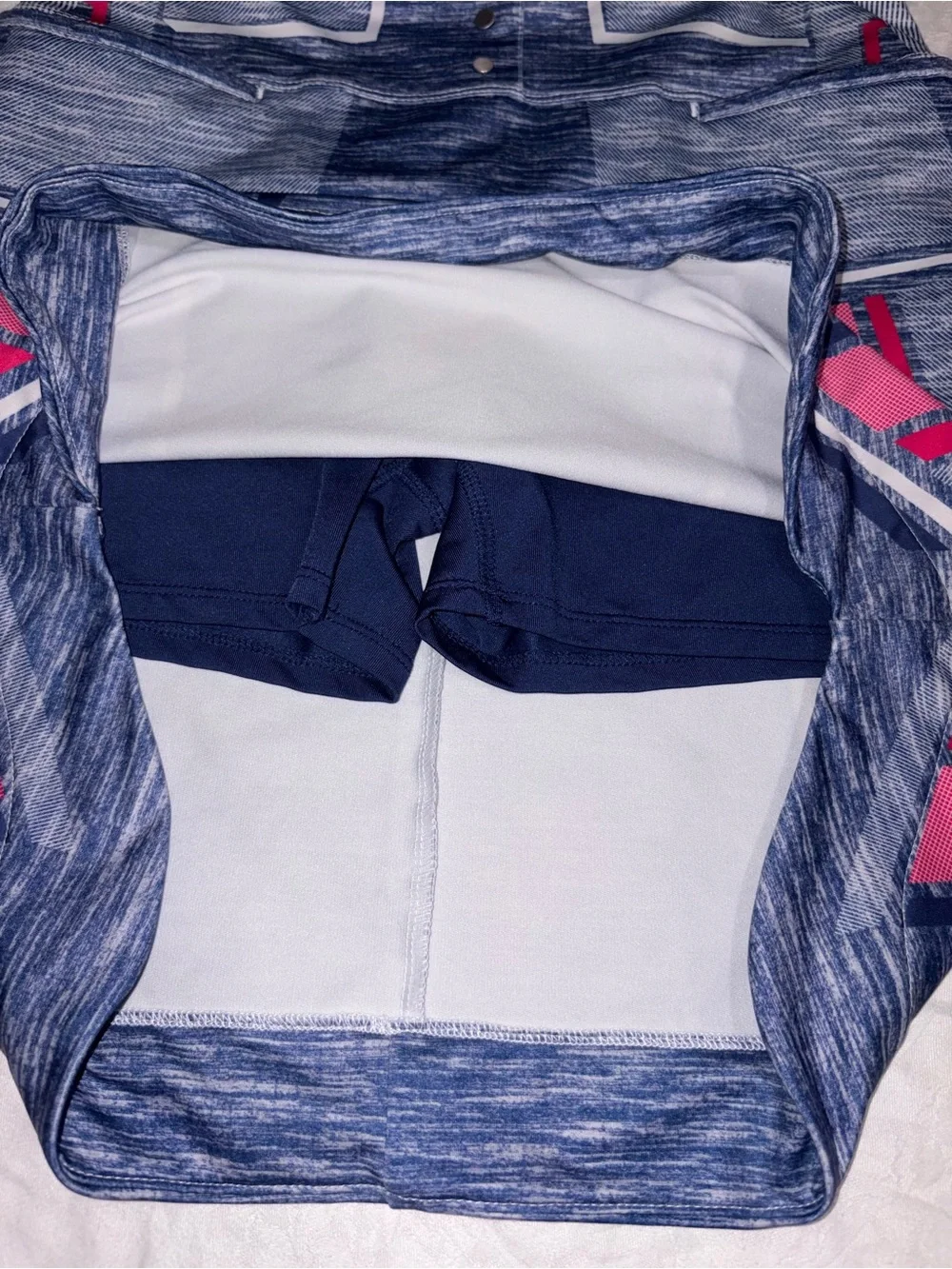 HTF Like new Lucky in Love Blue pink Tennis Skort
